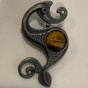Vintage Tiger’s Eye Brooch